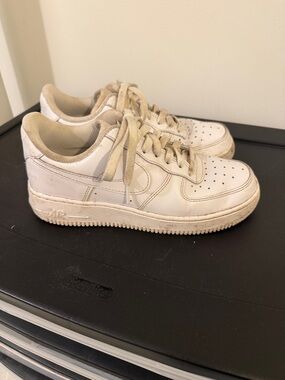 Nike Air Force 1 White Low-Top Leather Sneakers